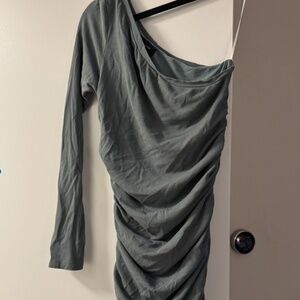 One shoulder body con dress